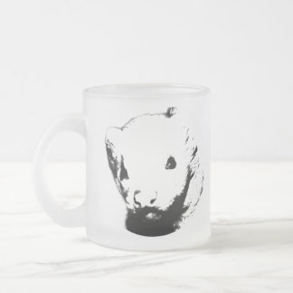 Taza De Cristal Esmerilado Cute Ferret Picture