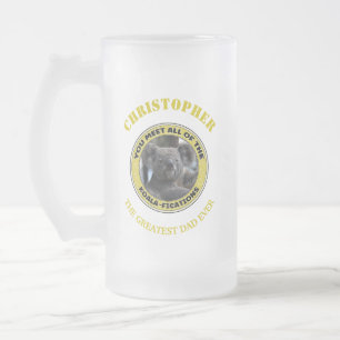 Taza De Cristal Esmerilado Cute koala ‘juego de palabras’ personalizado