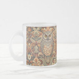 Taza De Cristal Esmerilado Cute Owl Style William Morris