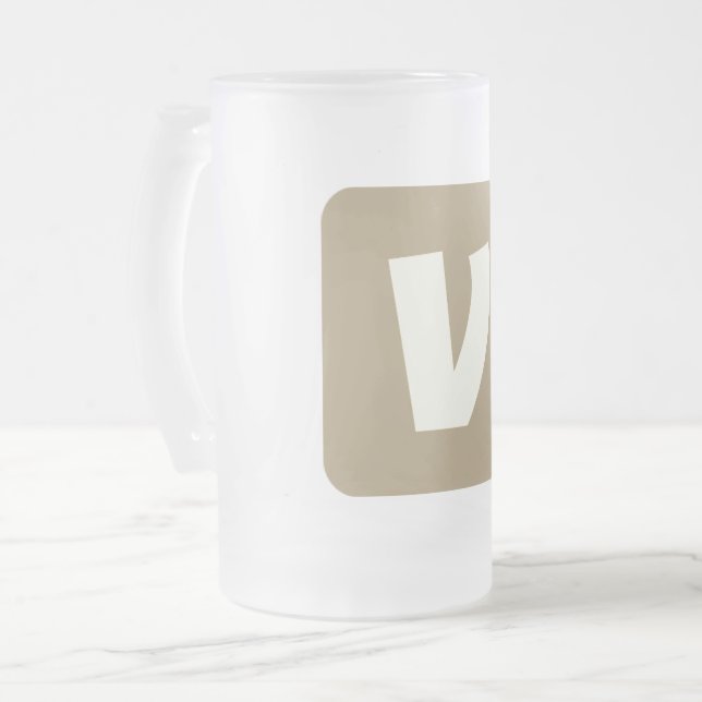 TAZA DE CRISTAL ESMERILADO CUTE PERSONALIZADO PINK GENOME (Anverso izquierdo)