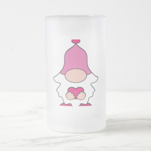 TAZA DE CRISTAL ESMERILADO CUTE PERSONALIZADO PINK GENOME