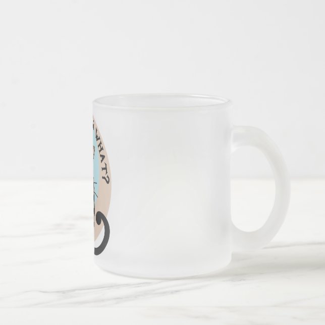 Taza De Cristal Esmerilado Cuto o qué gato (Derecha)