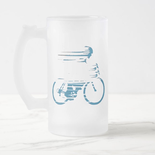 Taza De Cristal Esmerilado Cyclist (Izquierda)