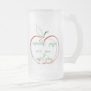 Taza De Cristal Esmerilado cyder de la altiplanicie de los palmers,