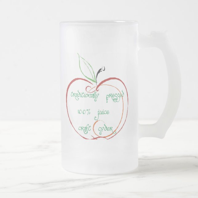 Taza De Cristal Esmerilado cyder de la altiplanicie de los palmers, (Derecha)