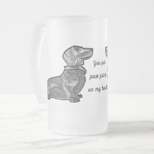 Taza De Cristal Esmerilado Dachshund