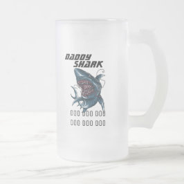 Taza De Cristal Esmerilado Daddy Shark