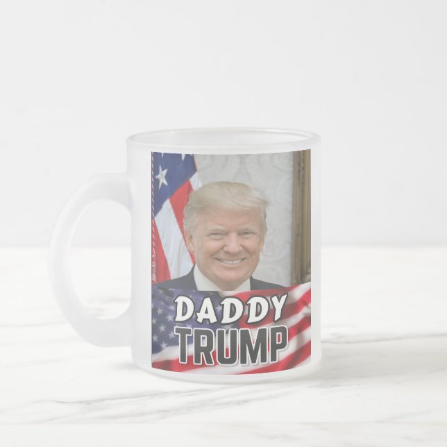 Taza De Cristal Esmerilado Daddy Trump (Izquierda)