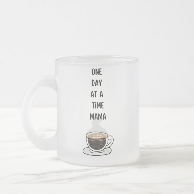 Taza De Cristal Esmerilado Daily Motivation Mug- Frosted Glass (Izquierda)