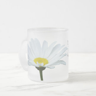 Taza De Cristal Esmerilado Daisy Beer Glass Personalizado Daisies Mugs & Gift