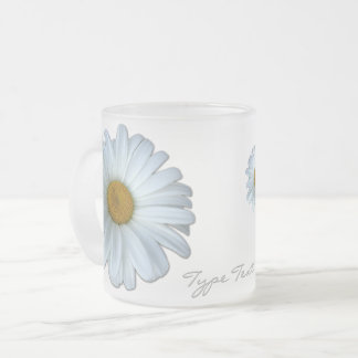 Taza De Cristal Esmerilado Daisy Beer Glass Personalizado Daisies Mugs & Gift