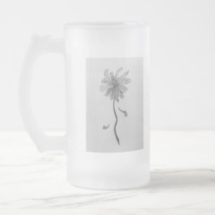 Taza De Cristal Esmerilado Daisy simple