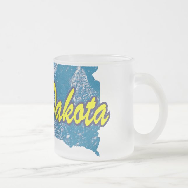 Taza De Cristal Esmerilado Dakota del Sur (Derecha)