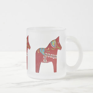 Taza De Cristal Esmerilado Dala Horse Frost Glass Mug