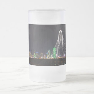 Taza De Cristal Esmerilado Dallas Skyline Hunt Frosted Mug
