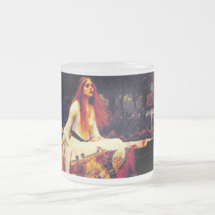 Taza De Cristal Esmerilado Dama de Castillo de Shalott