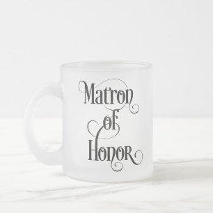 Taza De Cristal Esmerilado Dama de Honor