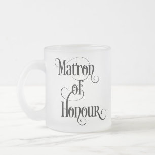 Taza De Cristal Esmerilado Dama de Honor