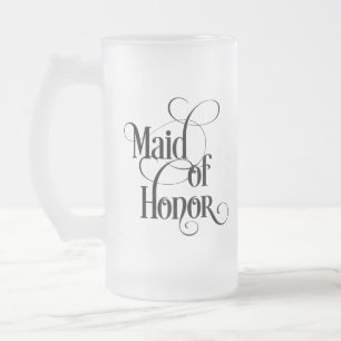 Taza De Cristal Esmerilado Dama de honor