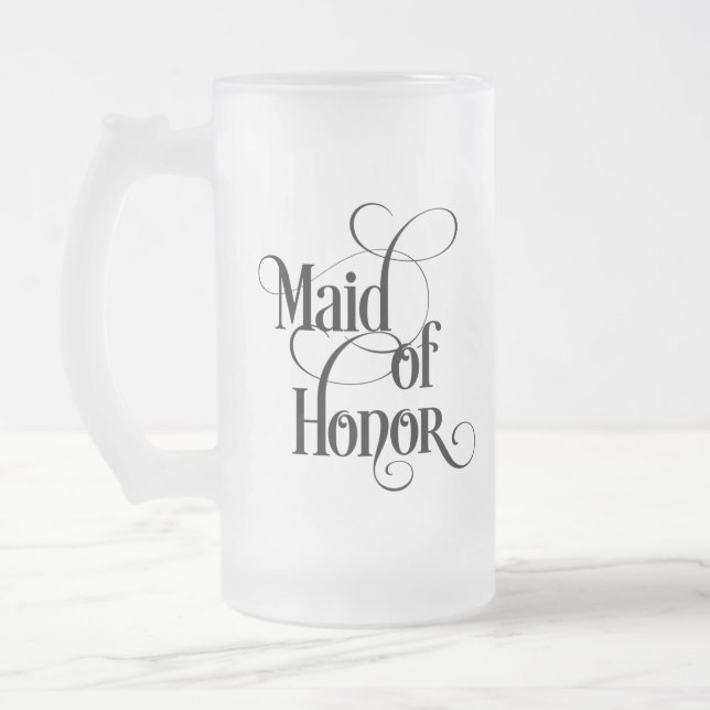 Taza De Cristal Esmerilado Dama de honor (Izquierda)