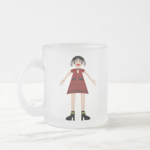 Taza De Cristal Esmerilado Dama de vampiros gótica de Halloween