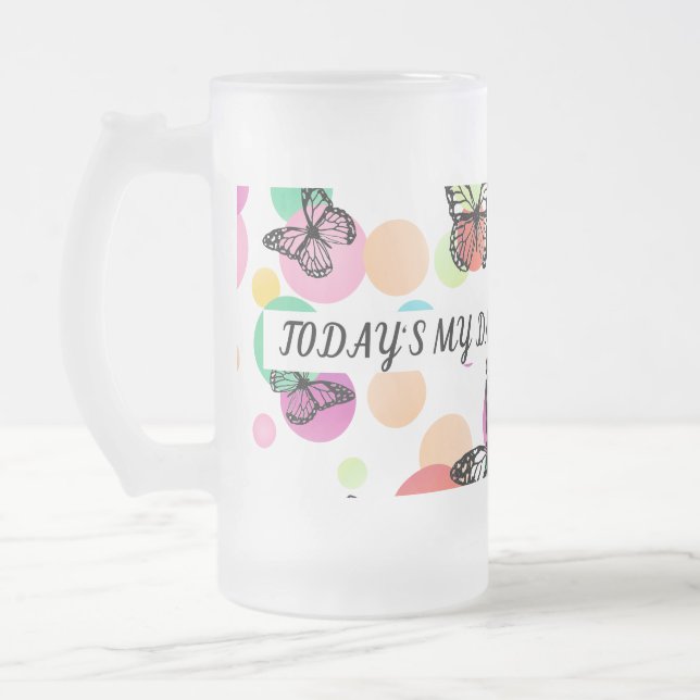 Taza De Cristal Esmerilado Dance butterflies Garden (Izquierda)