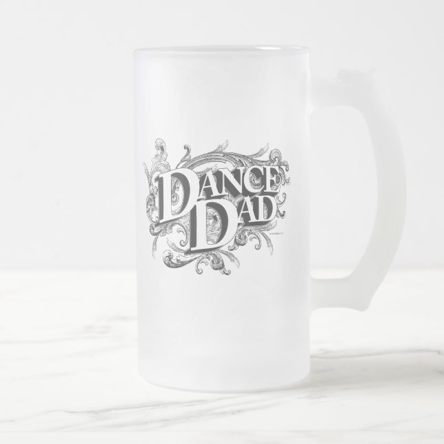 Taza De Cristal Esmerilado Dance Dad Frosted Glass Mug (Derecha)