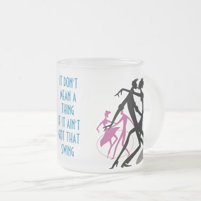 Taza De Cristal Esmerilado Danza y swing (Anverso derecho)