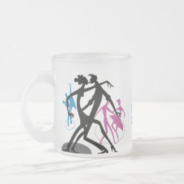 Taza De Cristal Esmerilado Danza y swing
