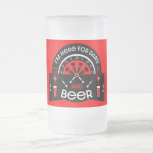Taza De Cristal Esmerilado Dardos de pub clásicos
