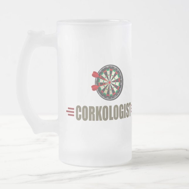 Taza De Cristal Esmerilado Dardos humorísticos (Izquierda)