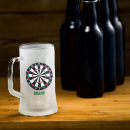 Taza De Cristal Esmerilado Dart Board Personalizado