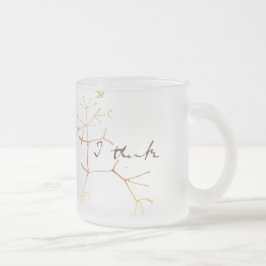 Taza De Cristal Esmerilado Darwin, pienso el árbol en vida