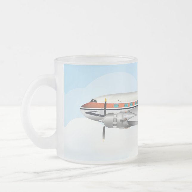TAZA DE CRISTAL ESMERILADO DC-3 (Izquierda)