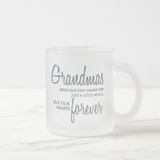 Taza De Cristal Esmerilado De las abuelas azul para siempre