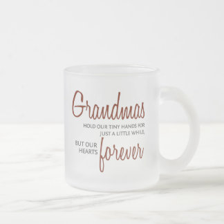 Taza De Cristal Esmerilado De las abuelas rojo para siempre