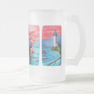 Taza De Cristal Esmerilado De sirenas del faro