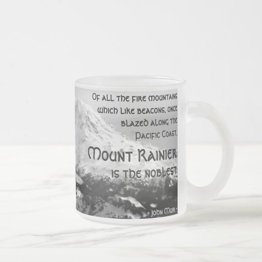 Taza De Cristal Esmerilado De todas las montañas del fuego… El Monte Rainier