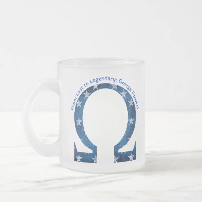 Taza De Cristal Esmerilado ¡De último a legendario: Poder Omega! (Izquierda)