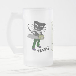 Taza De Cristal Esmerilado Debe ser un personalizado texano