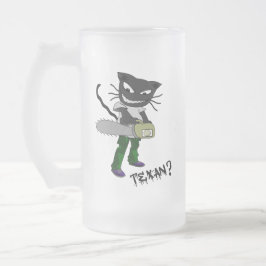 Taza De Cristal Esmerilado Debe ser un texano