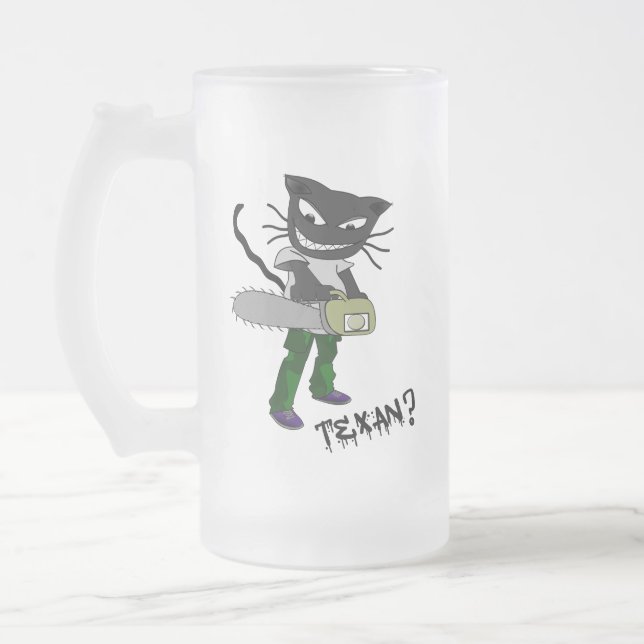 Taza De Cristal Esmerilado Debe ser un texano (Izquierda)