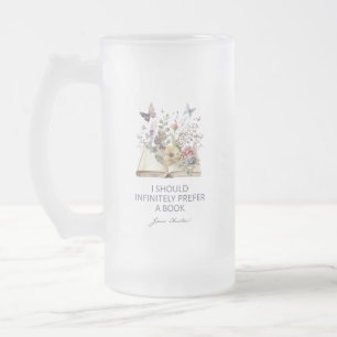 Taza De Cristal Esmerilado Debería Preferir Infinitamente Un Libro II - Jane
