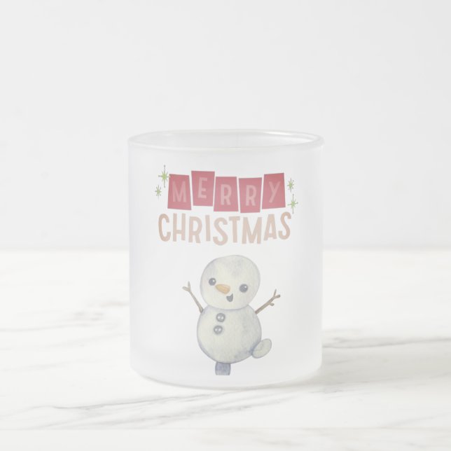 Taza De Cristal Esmerilado Deck the Halls: Feliz Navidad Alegre" (Centro)
