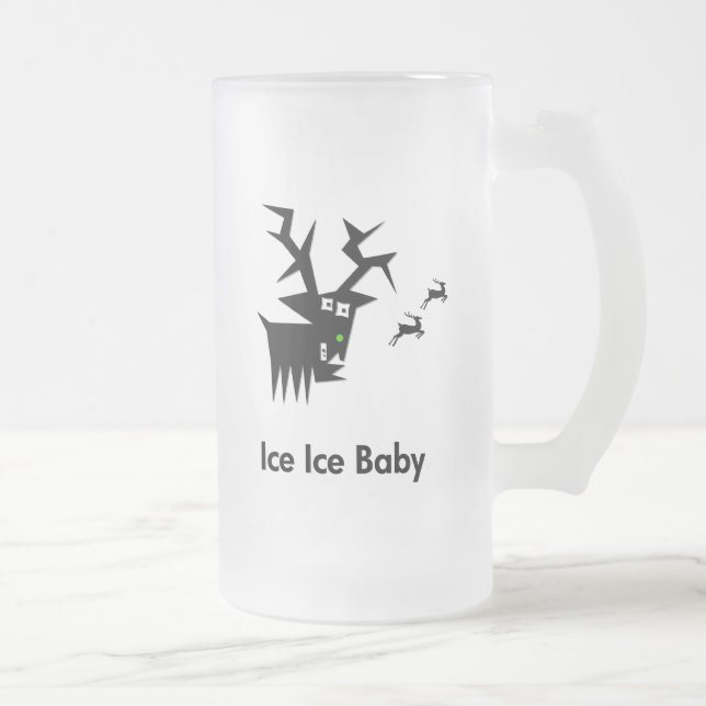 Taza De Cristal Esmerilado Deer Ice Ice Baby (Derecha)