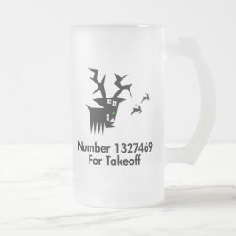 Taza De Cristal Esmerilado Deer No X Para El Despegue