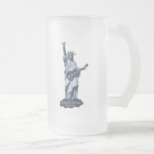 Taza De Cristal Esmerilado Deje el anillo de la libertad