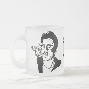 Taza De Cristal Esmerilado Deke - "soy dañado esa manera "