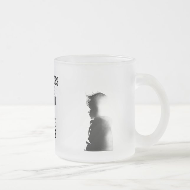 TAZA DE CRISTAL ESMERILADO DEL CAOS AL PODER (Derecha)