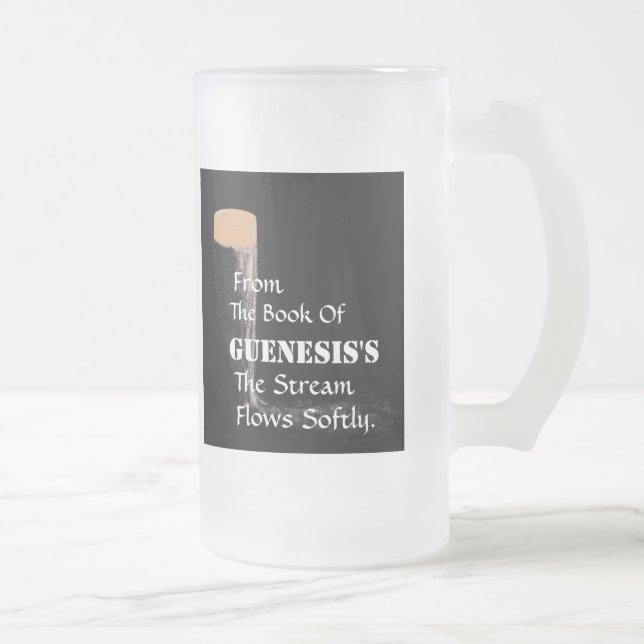 Taza De Cristal Esmerilado "Del libro del vidrio helado de Guenesis" (Derecha)